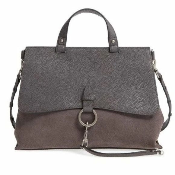 Rebecca Minkoff Handbags - Rebecca Minkoff Medium Keith Leather  & Suede Satchel Grey